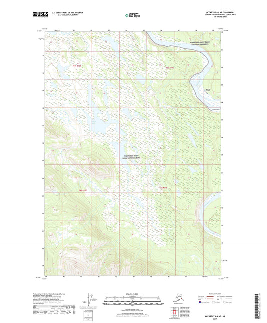 McCarthy A-6 NE Alaska US Topo Map Image
