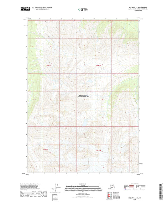 McCarthy A-6 SE Alaska US Topo Map Image