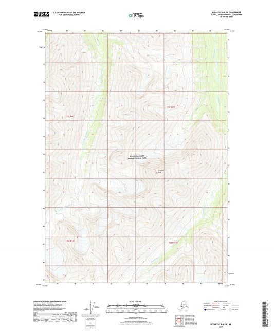 McCarthy A-6 SW Alaska US Topo Map Image