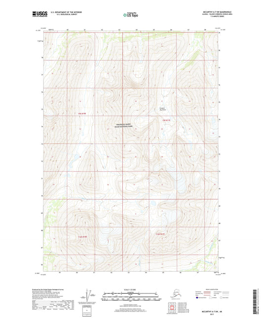 McCarthy A-7 SW Alaska US Topo Map Image