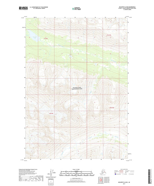 McCarthy A-8 NE Alaska US Topo Map Image