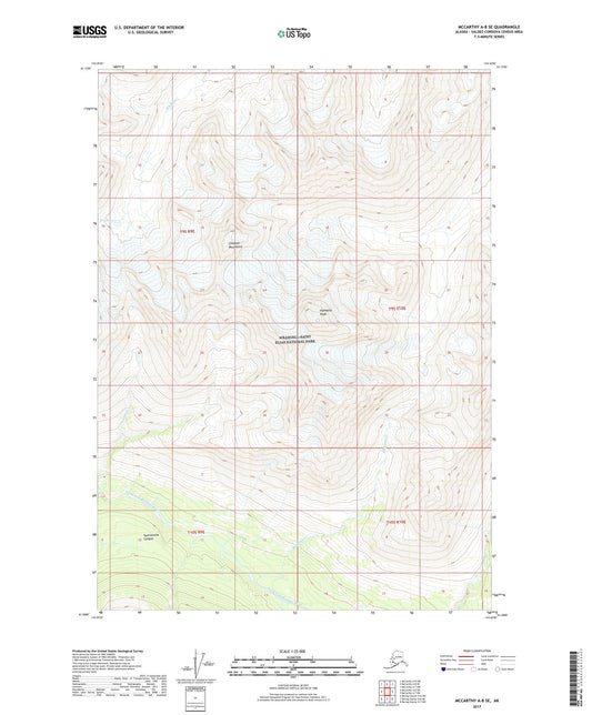 McCarthy A-8 SE Alaska US Topo Map Image