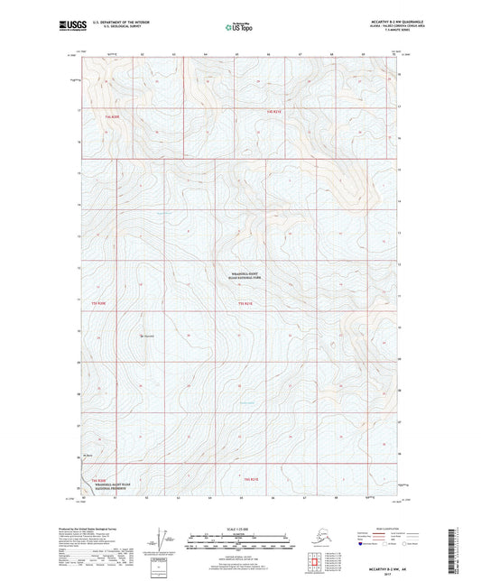 McCarthy B-2 NW Alaska US Topo Map Image
