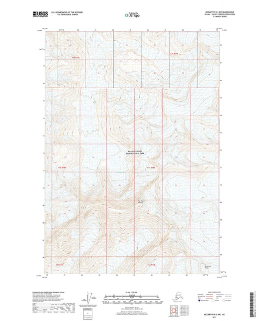 McCarthy B-3 NW Alaska US Topo Map Image