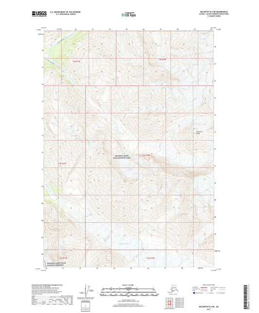 McCarthy B-4 NE Alaska US Topo Map Image