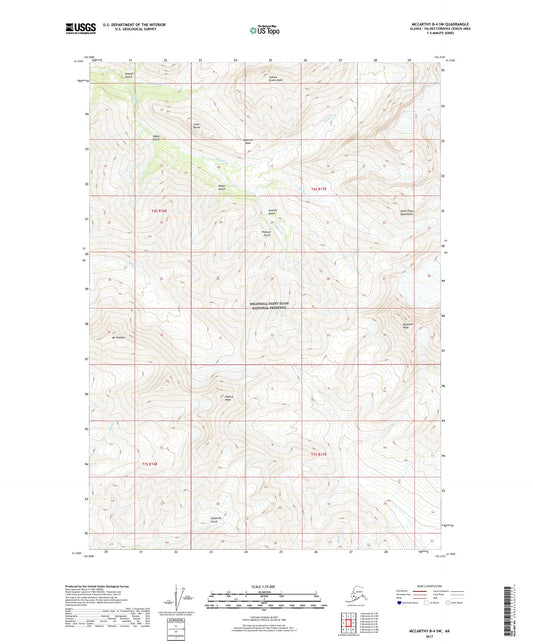 McCarthy B-4 SW Alaska US Topo Map Image
