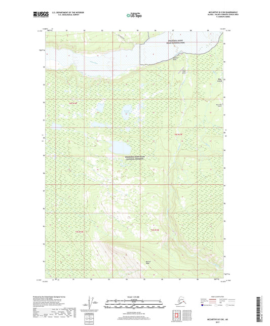 McCarthy B-5 SW Alaska US Topo Map Image