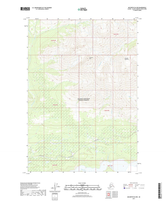 McCarthy B-6 NW Alaska US Topo Map Image