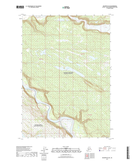 McCarthy B-6 SE Alaska US Topo Map Image