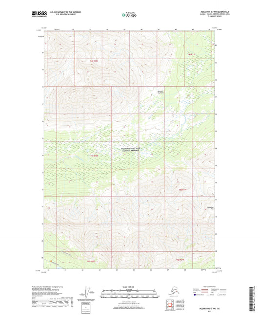 McCarthy B-7 NW Alaska US Topo Map Image