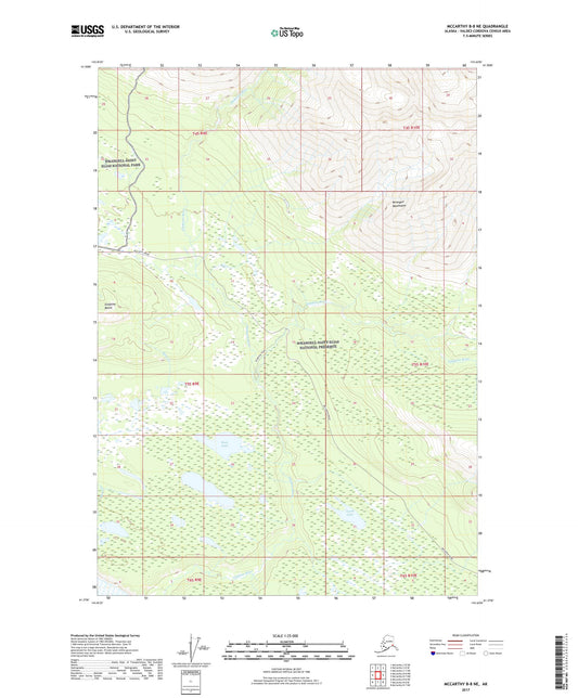 McCarthy B-8 NE Alaska US Topo Map Image