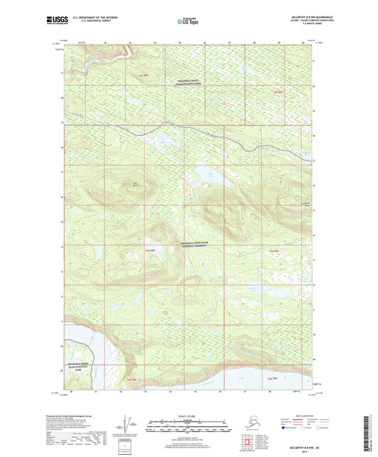 McCarthy B-8 NW Alaska US Topo Map Image