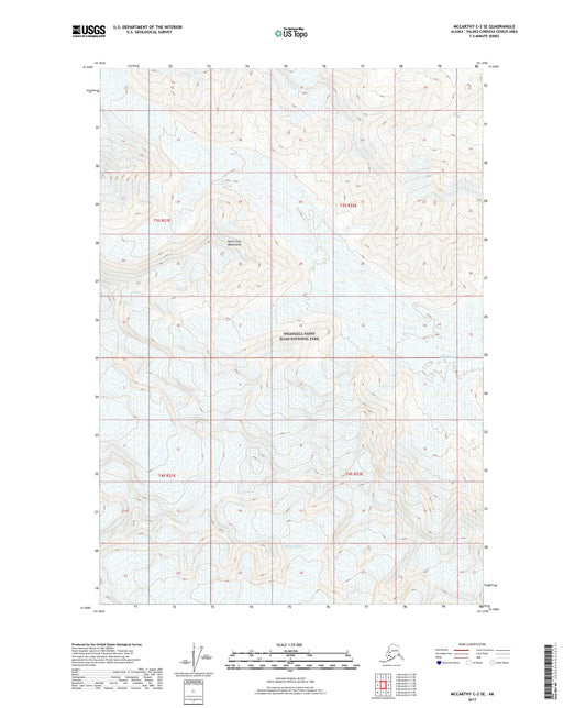 McCarthy C-2 SE Alaska US Topo Map Image