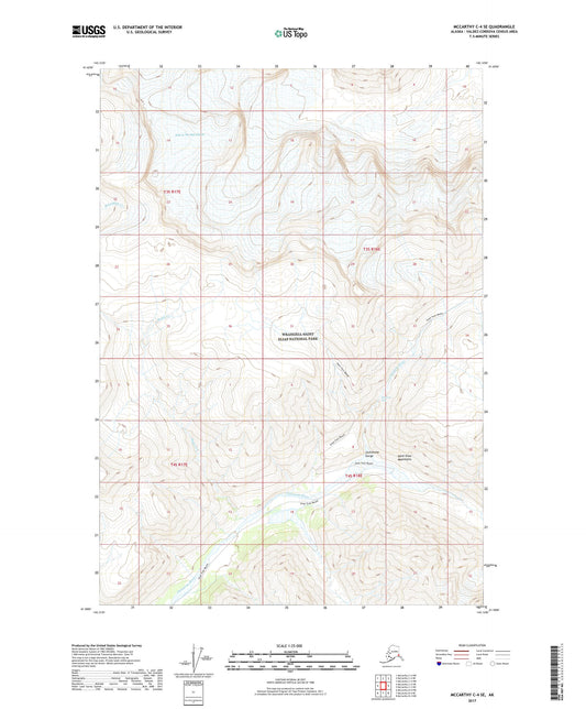McCarthy C-4 SE Alaska US Topo Map Image
