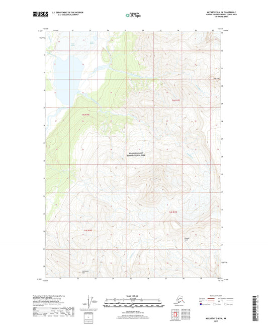 McCarthy C-4 SW Alaska US Topo Map Image