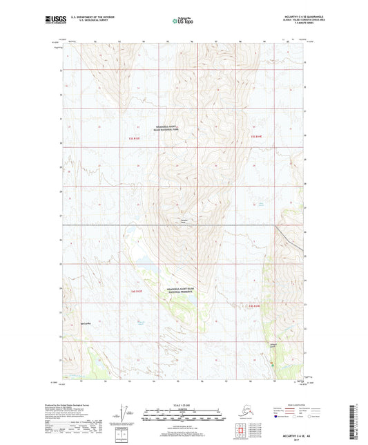 McCarthy C-6 SE Alaska US Topo Map Image