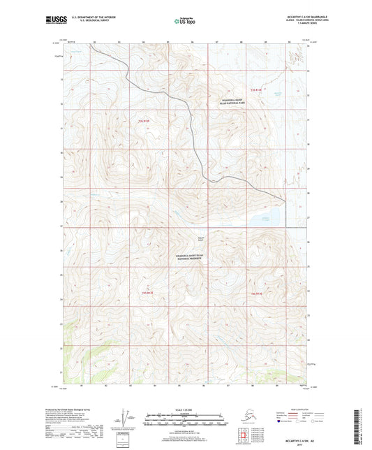 McCarthy C-6 SW Alaska US Topo Map Image