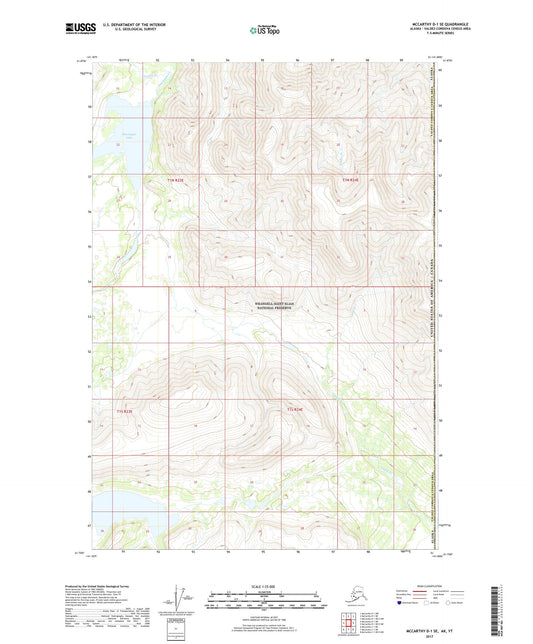 McCarthy D-1 SE Alaska US Topo Map Image