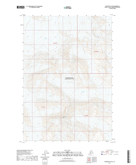 McCarthy D-4 SE Alaska US Topo Map Image