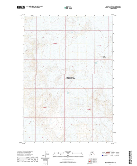 McCarthy D-4 SW Alaska US Topo Map Image
