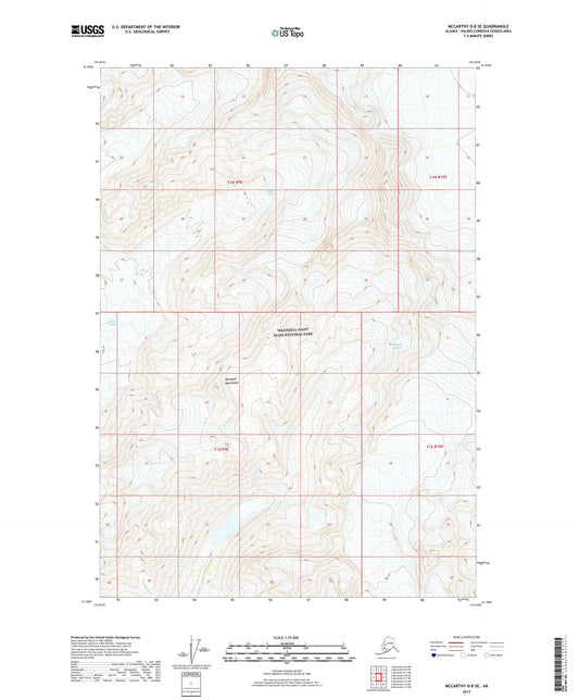 McCarthy D-8 SE Alaska US Topo Map Image