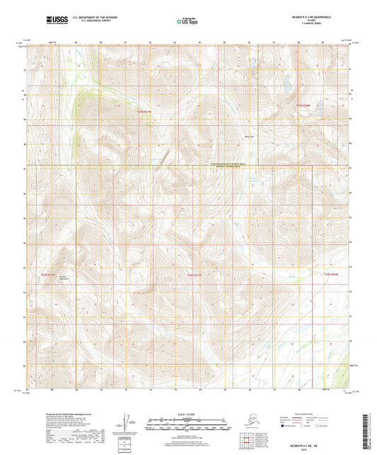 McGrath A-1 NE Alaska US Topo Map Image