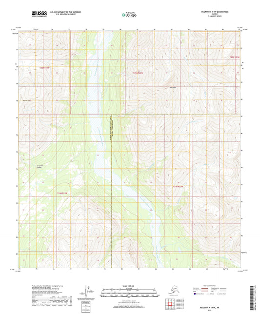 McGrath A-1 NW Alaska US Topo Map Image