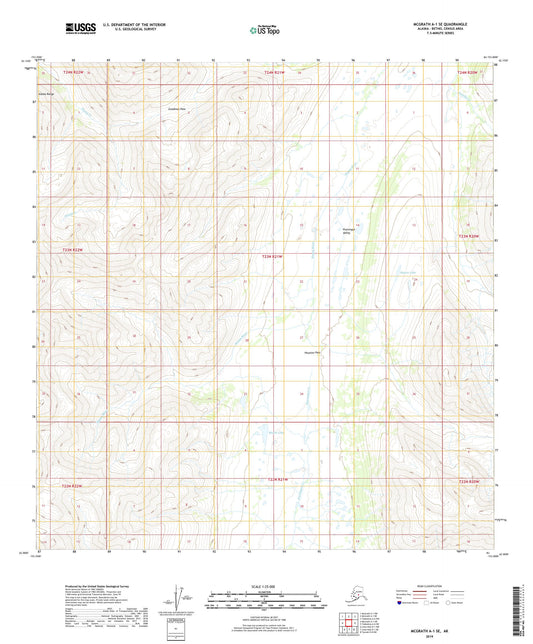 McGrath A-1 SE Alaska US Topo Map Image