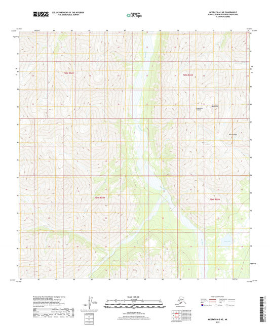 McGrath A-2 NE Alaska US Topo Map Image