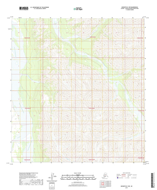 McGrath B-1 NW Alaska US Topo Map Image