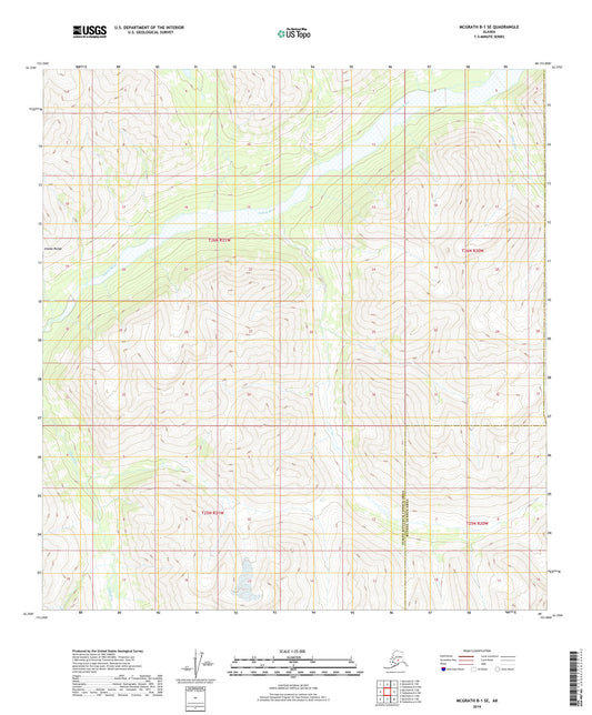 McGrath B-1 SE Alaska US Topo Map Image