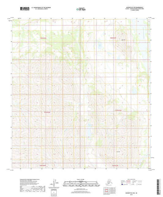 McGrath B-2 NE Alaska US Topo Map Image