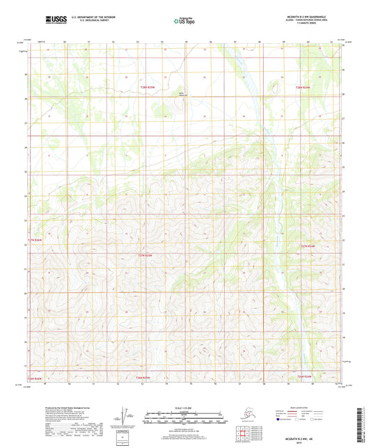 McGrath B-2 NW Alaska US Topo Map Image