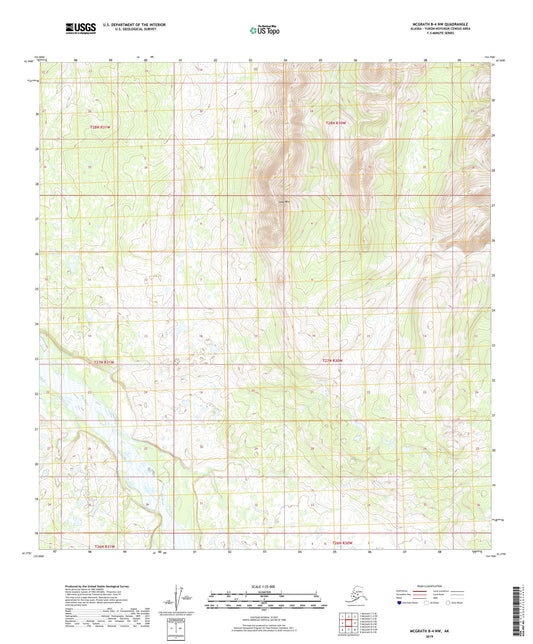 McGrath B-4 NW Alaska US Topo Map Image