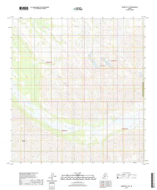 McGrath C-1 SE Alaska US Topo Map Image