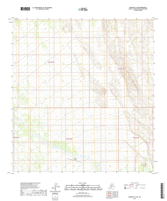McGrath C-2 SW Alaska US Topo Map Image