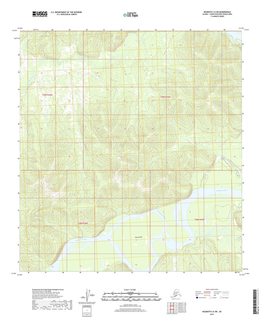 McGrath C-6 SW Alaska US Topo Map Image