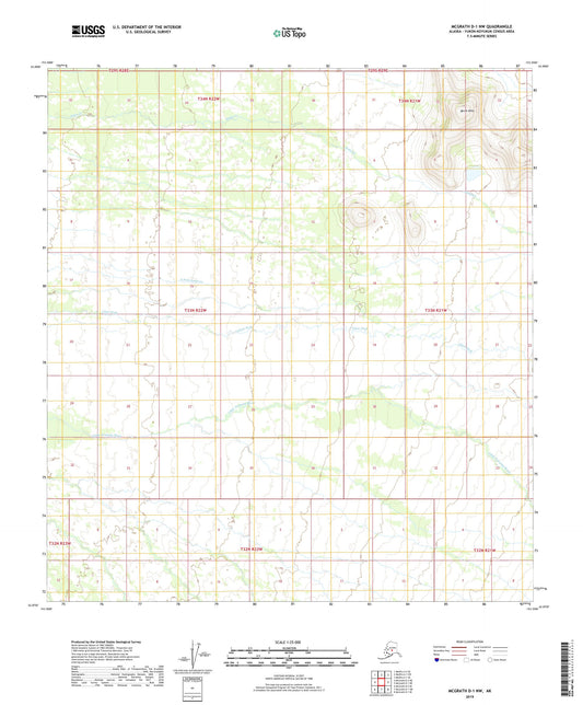 McGrath D-1 NW Alaska US Topo Map Image
