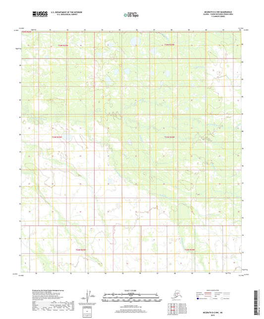 McGrath D-2 NW Alaska US Topo Map Image