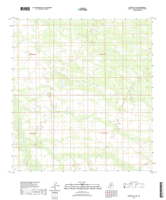 McGrath D-3 SW Alaska US Topo Map Image