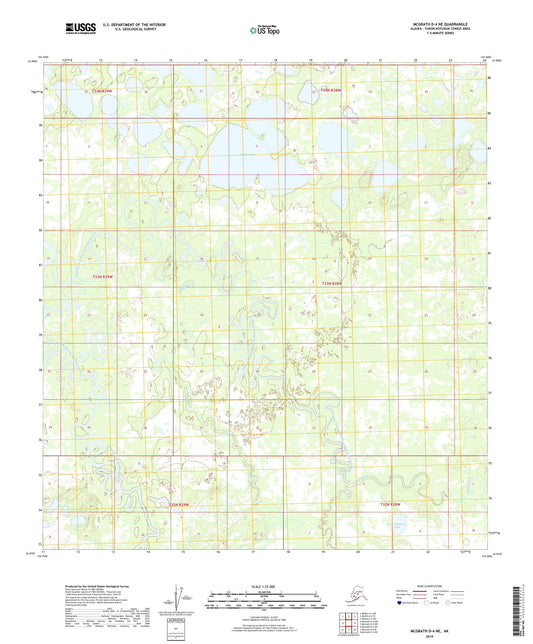 McGrath D-4 NE Alaska US Topo Map Image
