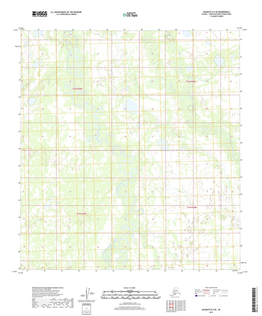McGrath D-4 SE Alaska US Topo Map Image
