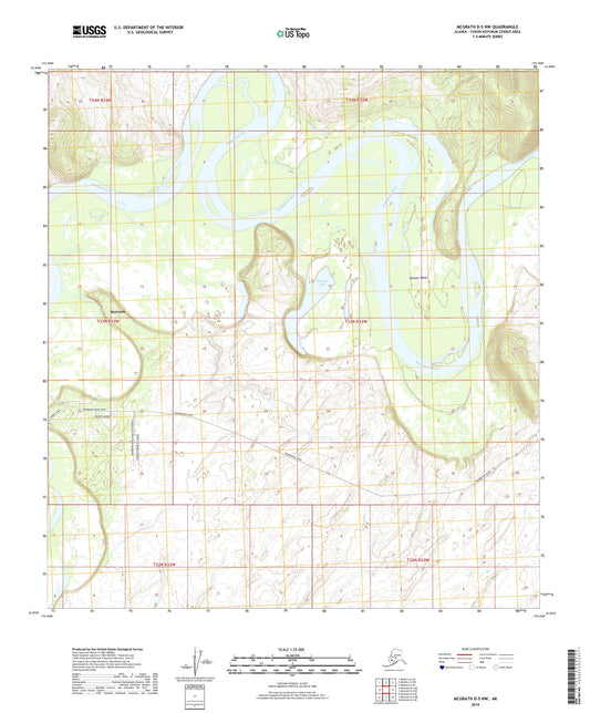 McGrath D-5 NW Alaska US Topo Map Image