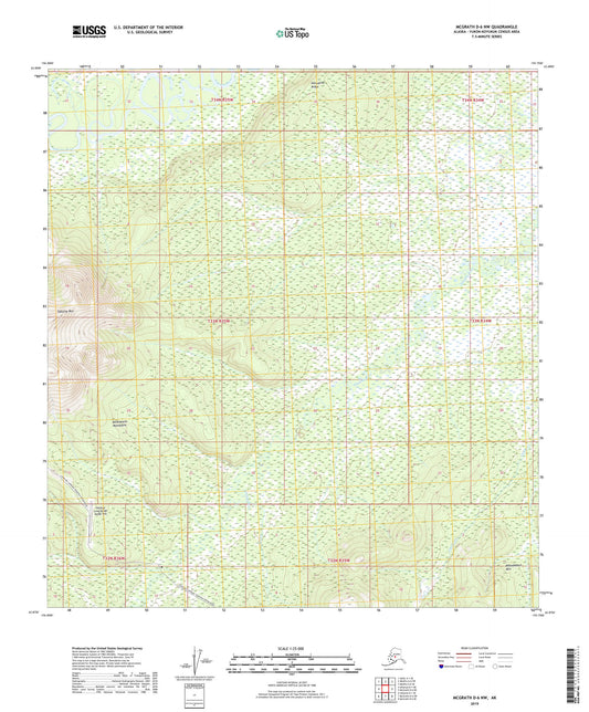 McGrath D-6 NW Alaska US Topo Map Image