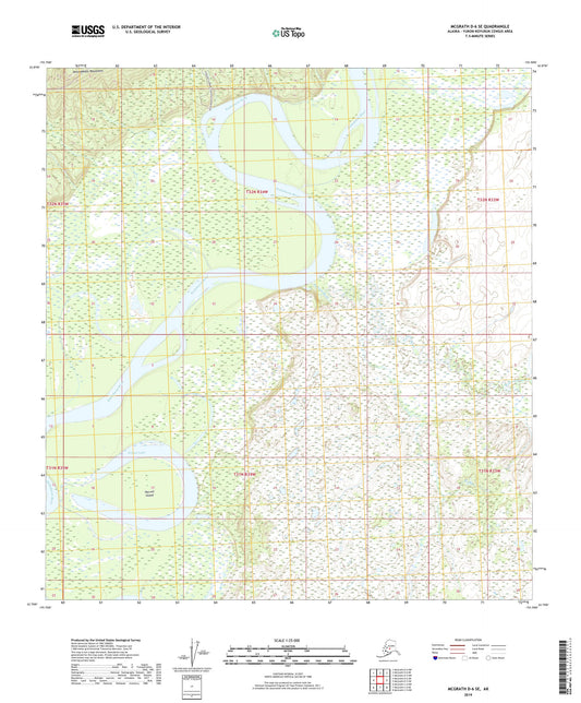 McGrath D-6 SE Alaska US Topo Map Image