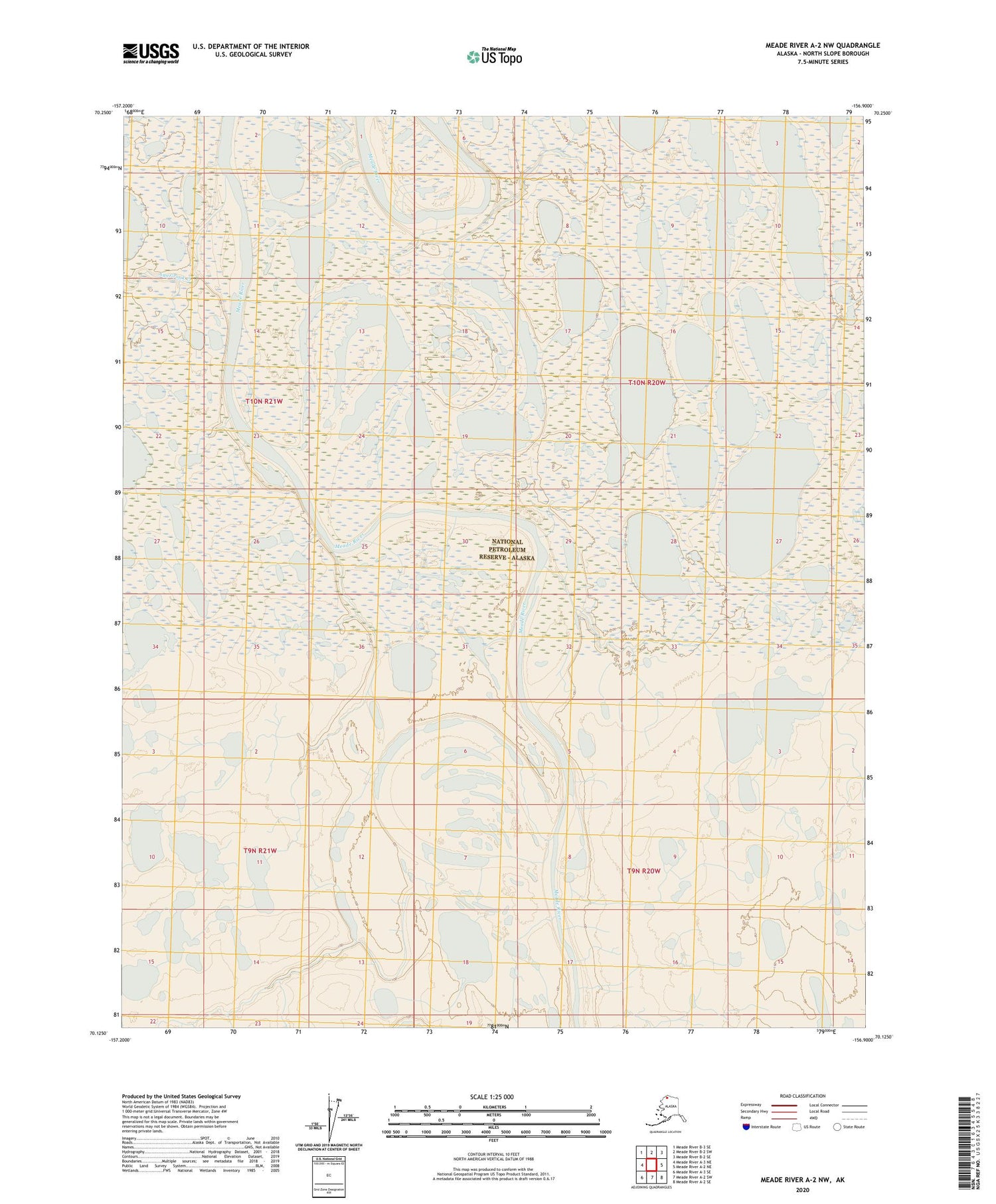Meade River A-2 NW Alaska US Topo Map Image