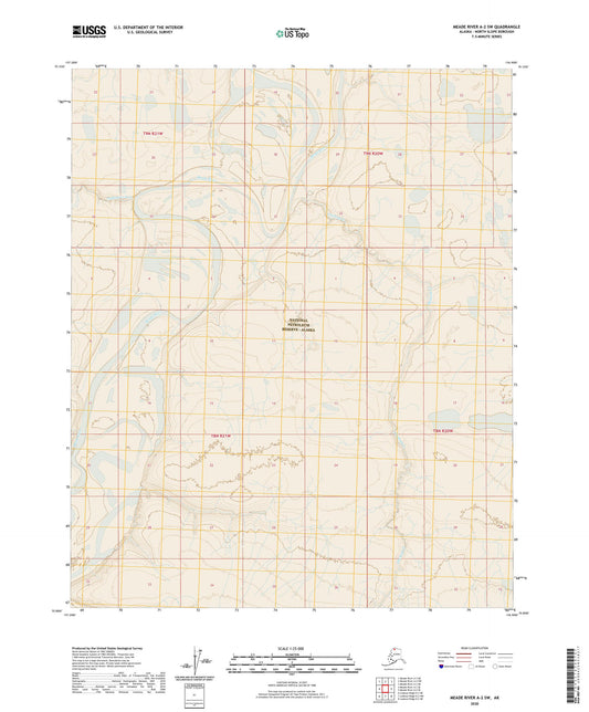 Meade River A-2 SW Alaska US Topo Map Image