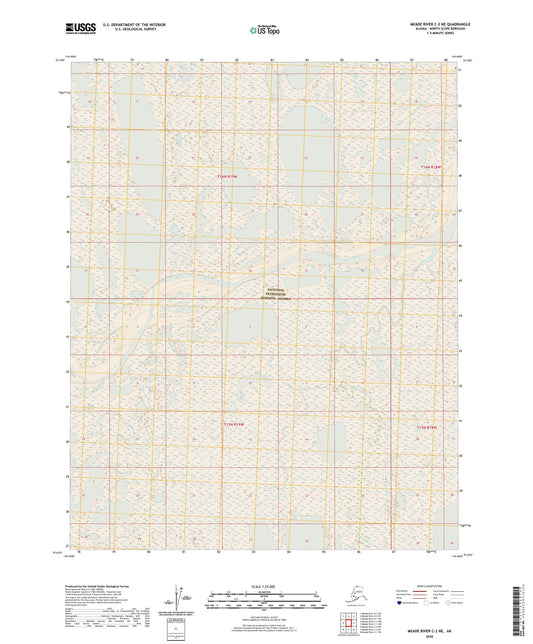 Meade River C-2 NE Alaska US Topo Map Image