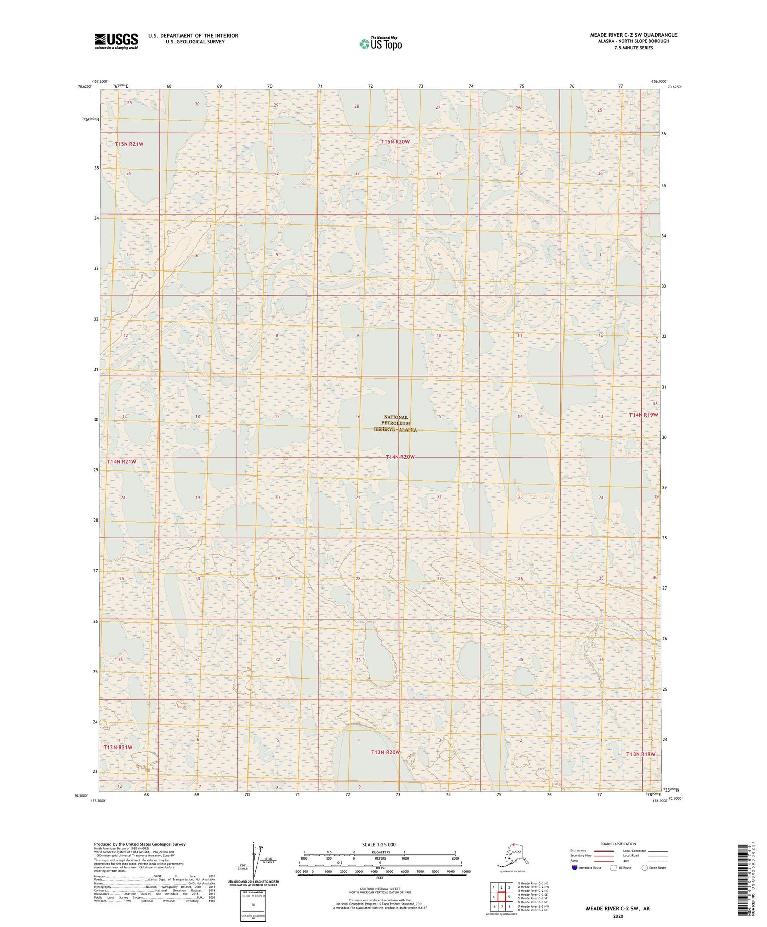 Meade River C-2 SW Alaska US Topo Map Image