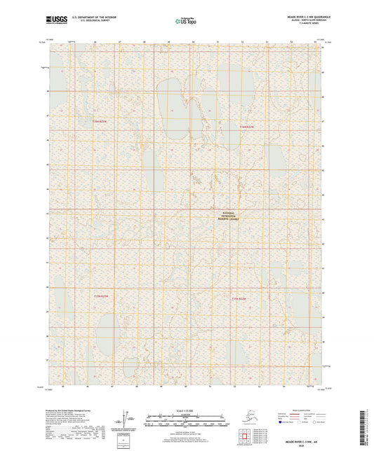 Meade River C-3 NW Alaska US Topo Map Image